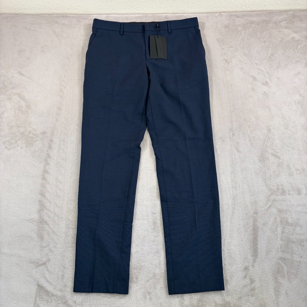 The Kooples Micro Angel Suit Trousers in Navy Men US 34x33 IT 50 NWT $295